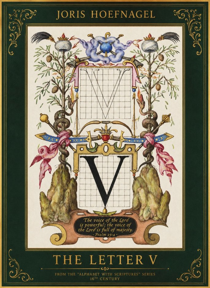 Joris Hoefnagel The Letter V No1 - Affiche