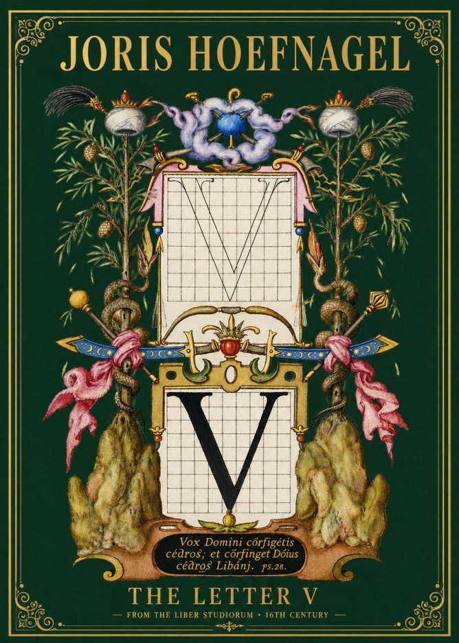 Joris Hoefnagel The Letter V No5 - Affiche