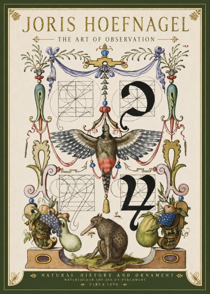 Joris Hoefnagel Study of Nature and Ornament No4 - Affiche