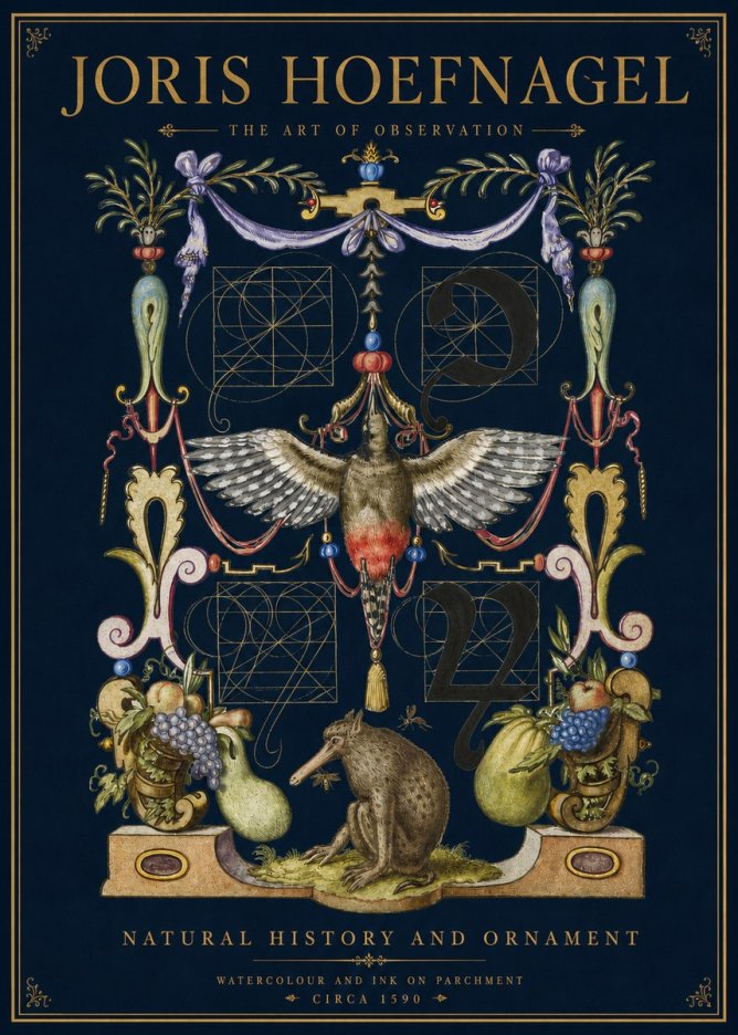 Joris Hoefnagel Study of Nature and Ornament No5 - Affiche