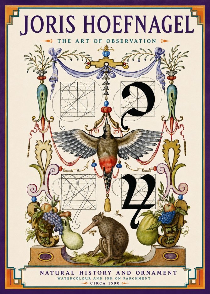 Joris Hoefnagel Study of Nature and Ornament No6 - Affiche