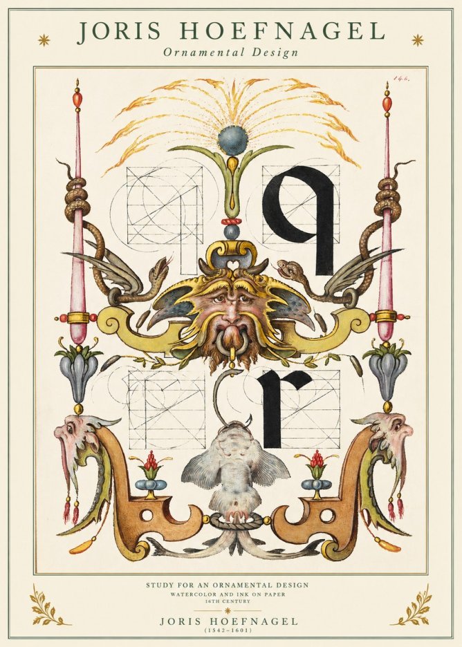 Joris Hoefnagel Ornamental Design I No1 - Affiche