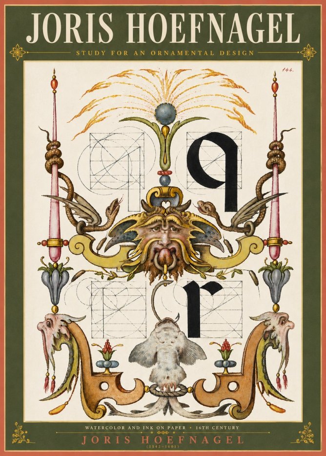 Joris Hoefnagel Ornamental Design I No4 - Affiche
