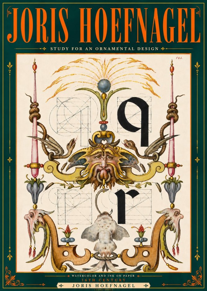 Joris Hoefnagel Ornamental Design I No6 - Affiche