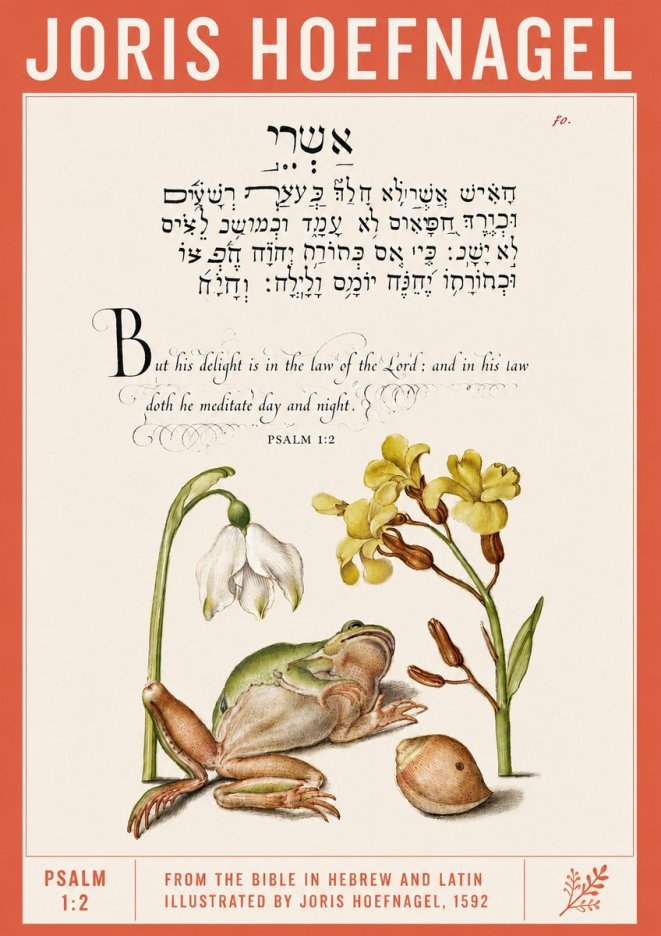 Joris Hoefnagel Psalm 1:2 No2 - Affiche