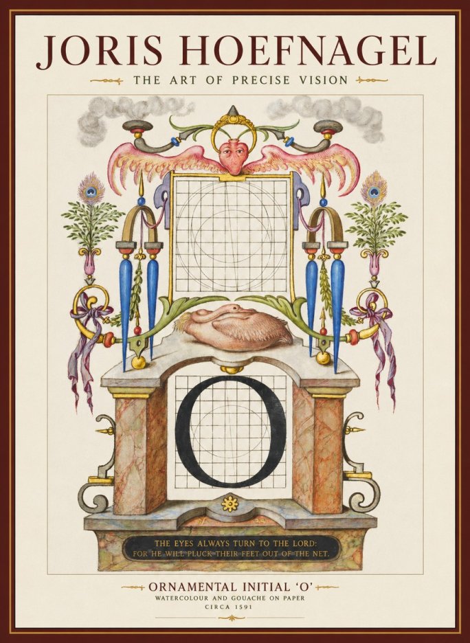 Joris Hoefnagel Ornamental Initial 'O' No1 - Affiche
