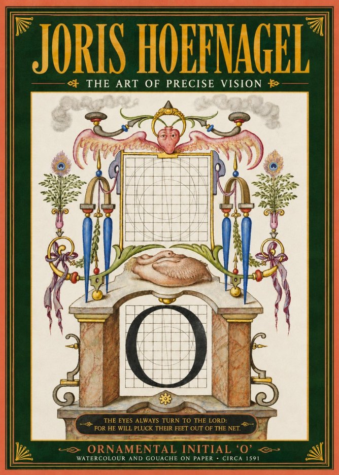 Joris Hoefnagel Ornamental Initial 'O' No3 - Affiche