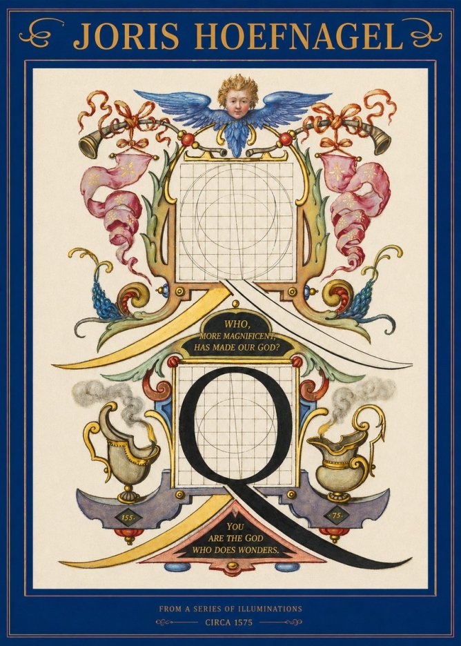 Joris Hoefnagel The Calligraphic Q No3 - Affiche