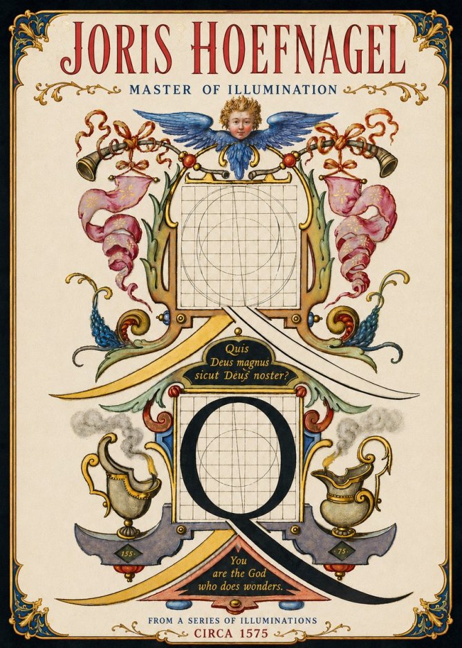 Joris Hoefnagel The Calligraphic Q No5 - Affiche