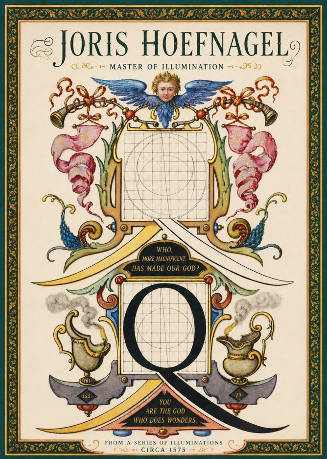 Joris Hoefnagel The Calligraphic Q No6 - Affiche