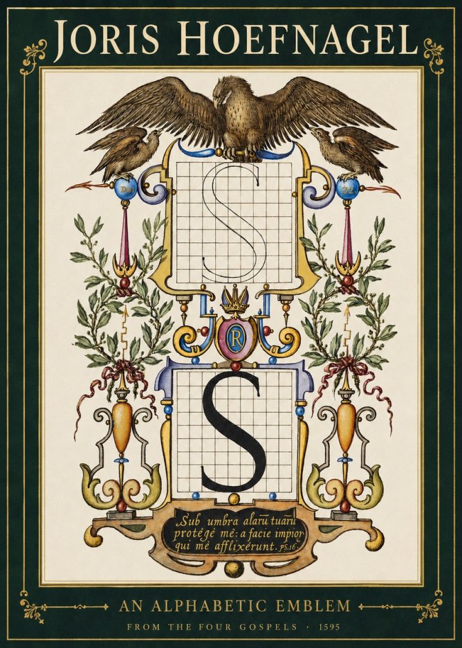 Joris Hoefnagel An Alphabetic Emblem from the Four Gospels No3 - Affiche