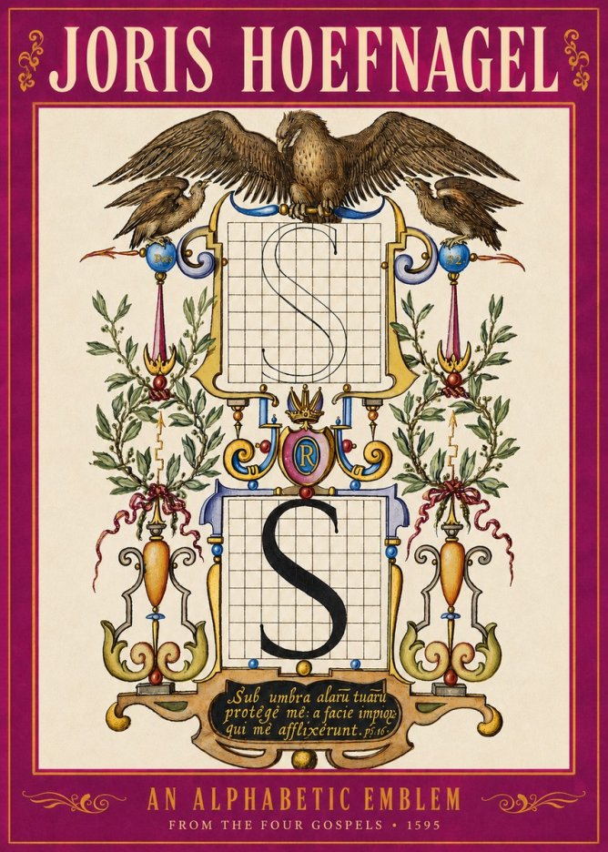 Joris Hoefnagel An Alphabetic Emblem from the Four Gospels No5 - Affiche