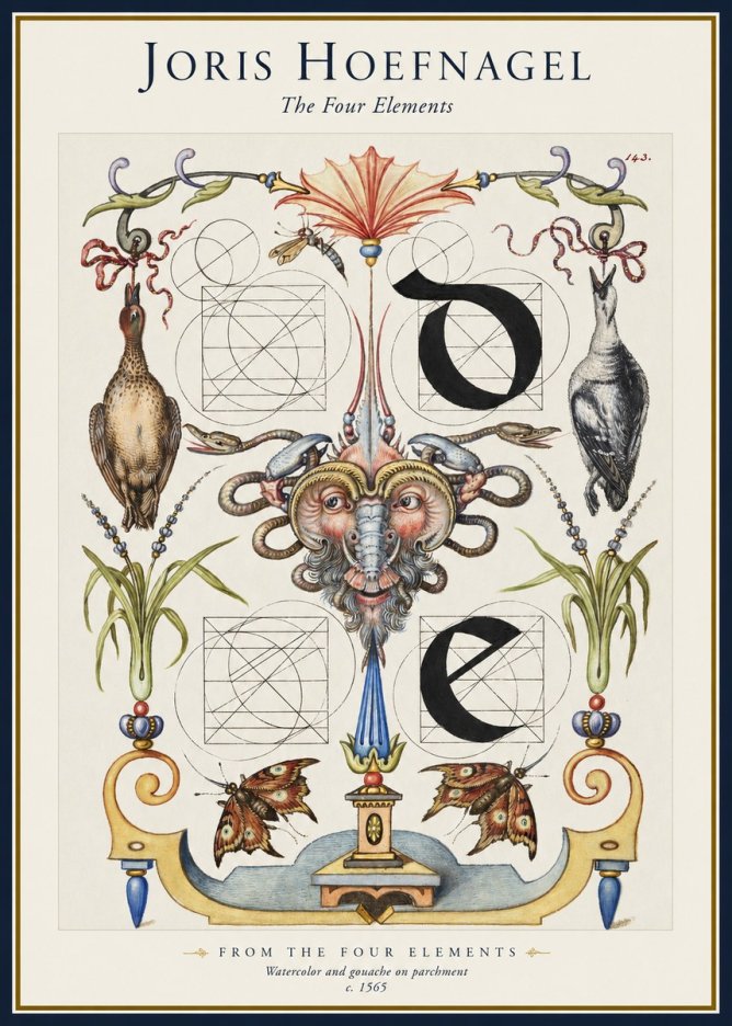 Joris Hoefnagel Ornamental Composition No5 - Affiche