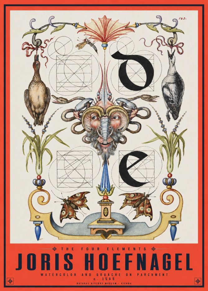 Joris Hoefnagel Ornamental Composition No6 - Affiche