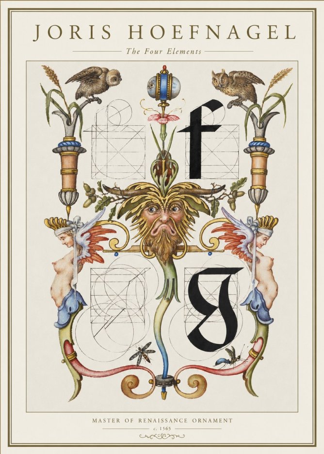 Joris Hoefnagel The Four Elements II No1 - Affiche