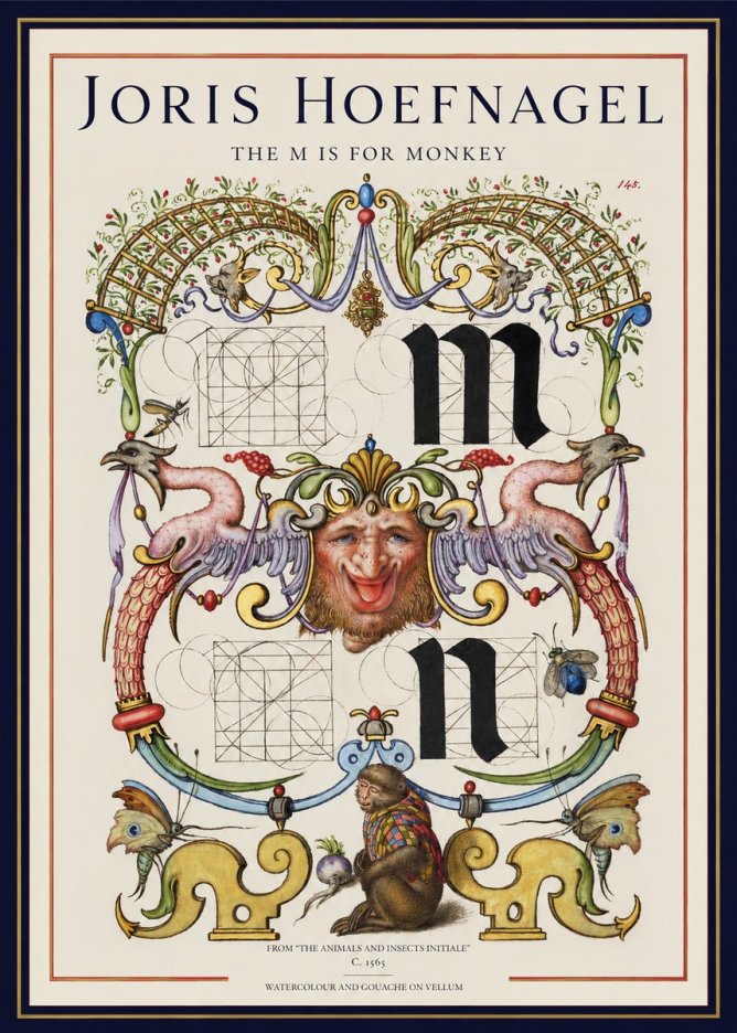 Joris Hoefnagel Grotesques and Ornaments No2 - Affiche