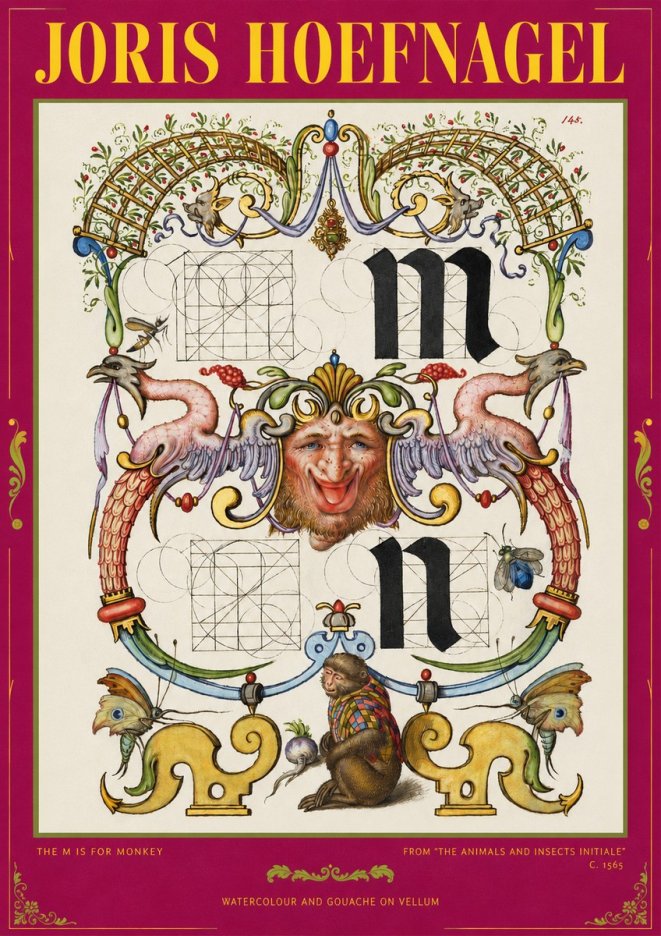 Joris Hoefnagel Grotesques and Ornaments No3 - Affiche