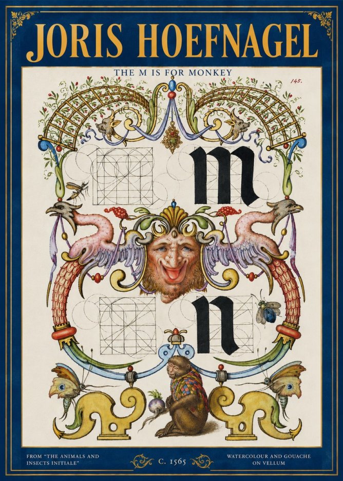 Joris Hoefnagel Grotesques and Ornaments No4 - Affiche