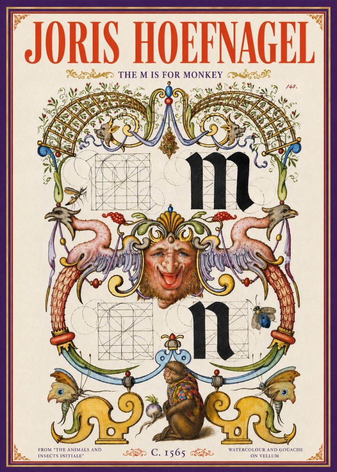 Joris Hoefnagel Grotesques and Ornaments No6 - Affiche