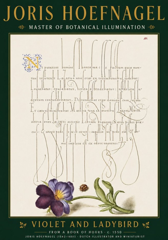 Joris Hoefnagel Violet and Ladybird No4 - Affiche