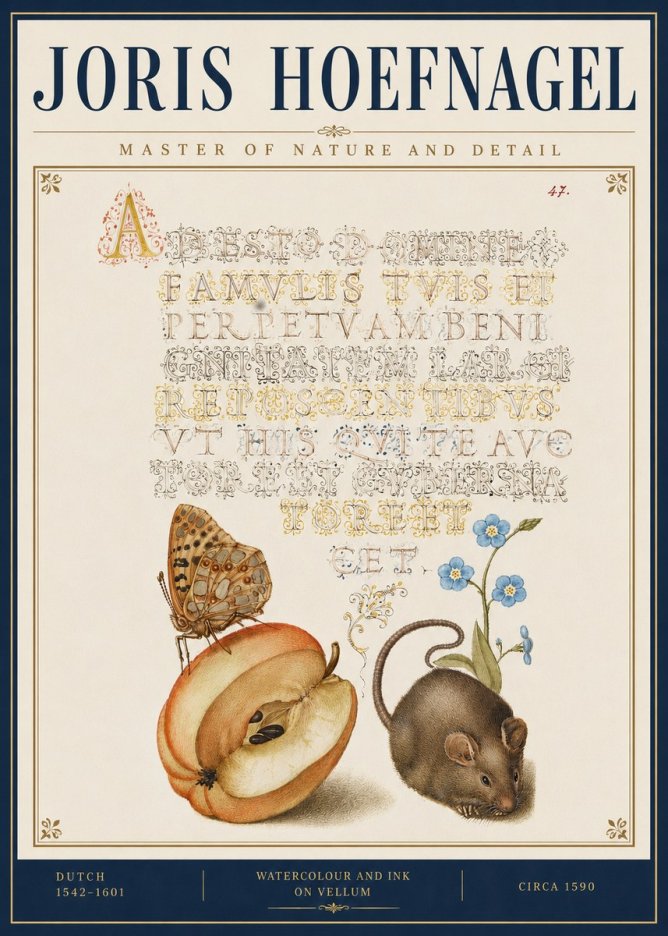Joris Hoefnagel A Devotion of the Family Is the Perpetual Wealth No5 - Affiche