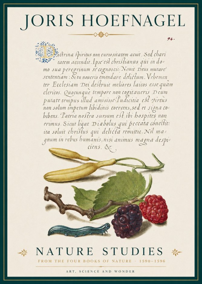 Joris Hoefnagel Nature Studies No3 - Affiche