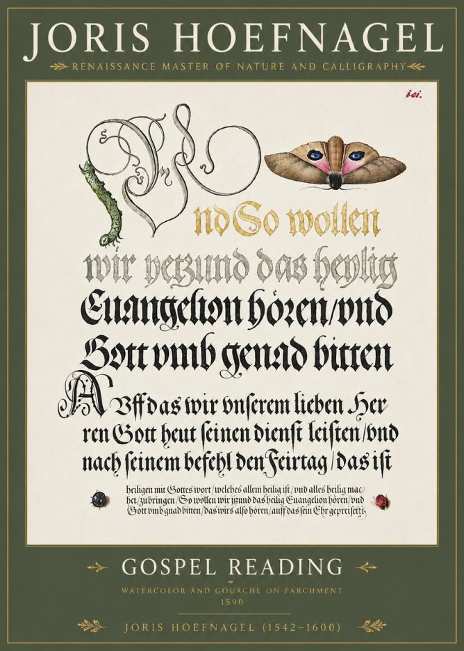 Joris Hoefnagel Gospel Reading No4 - Affiche