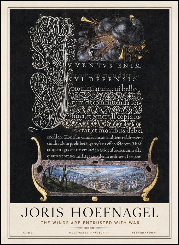 Joris Hoefnagel The Winds Are Entrusted with War No1 - Affiche