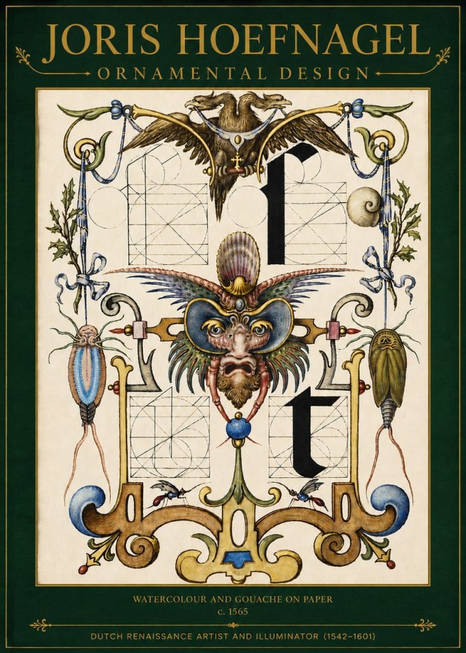 Joris Hoefnagel Ornamental Design II No3 - Affiche