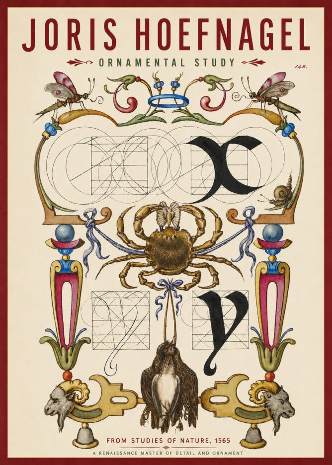 Joris Hoefnagel Ornamental Study II No3 - Affiche