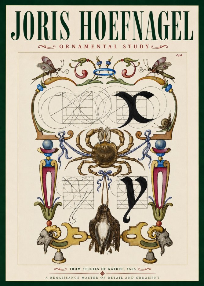 Joris Hoefnagel Ornamental Study II No4 - Affiche