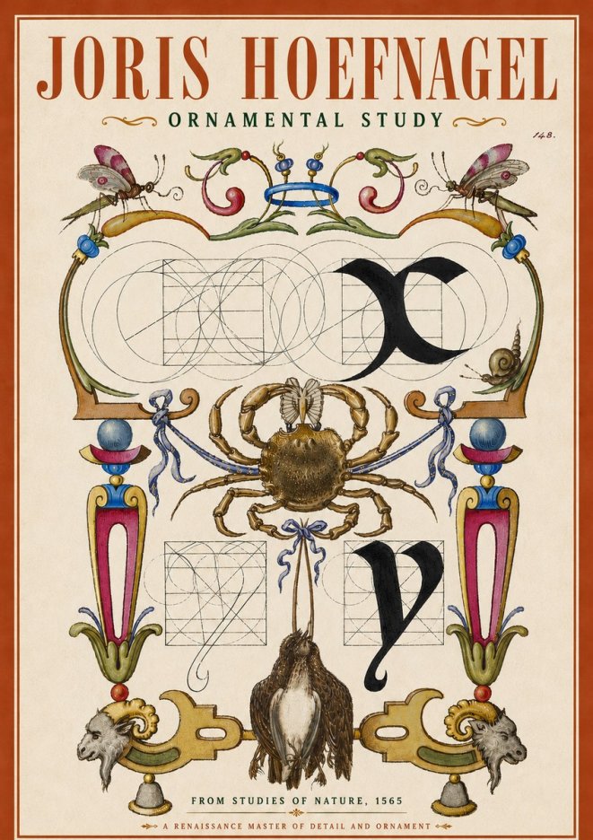 Joris Hoefnagel Ornamental Study II No6 - Affiche
