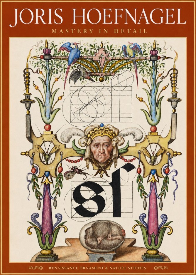 Joris Hoefnagel Mastery in Detail - Renaissance Ornament & Nature Studies No2 - Affiche