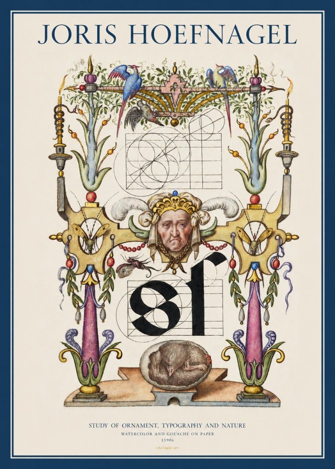 Joris Hoefnagel Mastery in Detail - Renaissance Ornament & Nature Studies No5 - Affiche