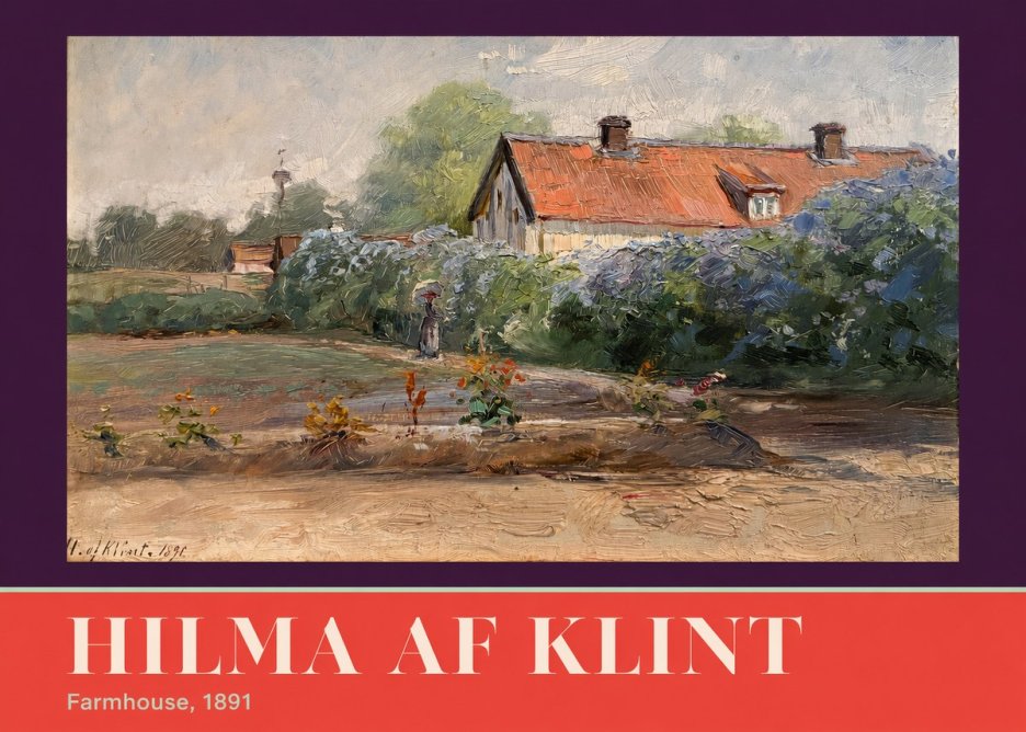 Hilma af Klint Farmhouse, 1891 No6 - Affiche