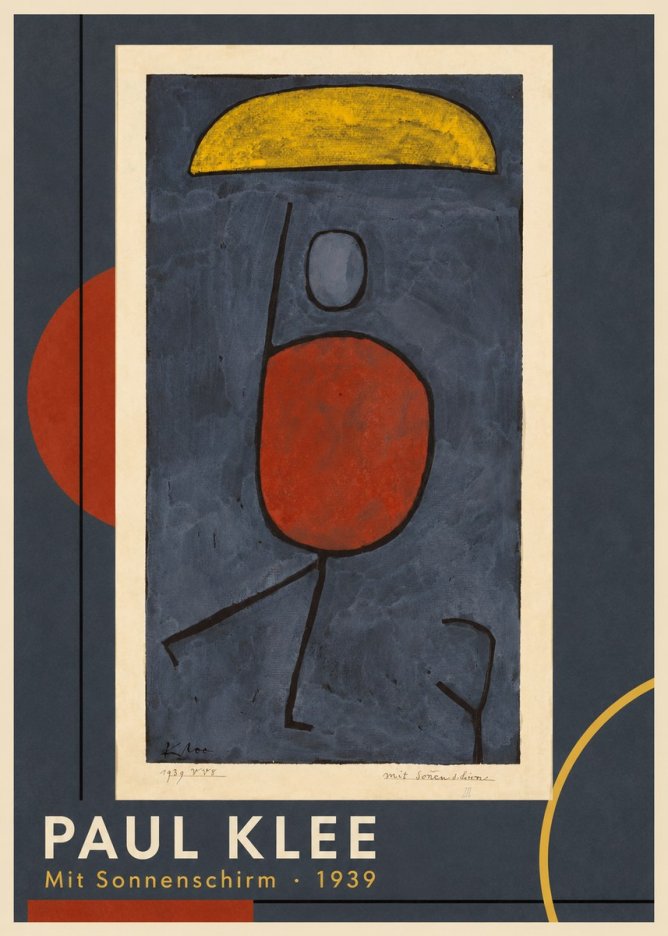 Paul Klee Mit Sonnenschirm No1 - Affiche