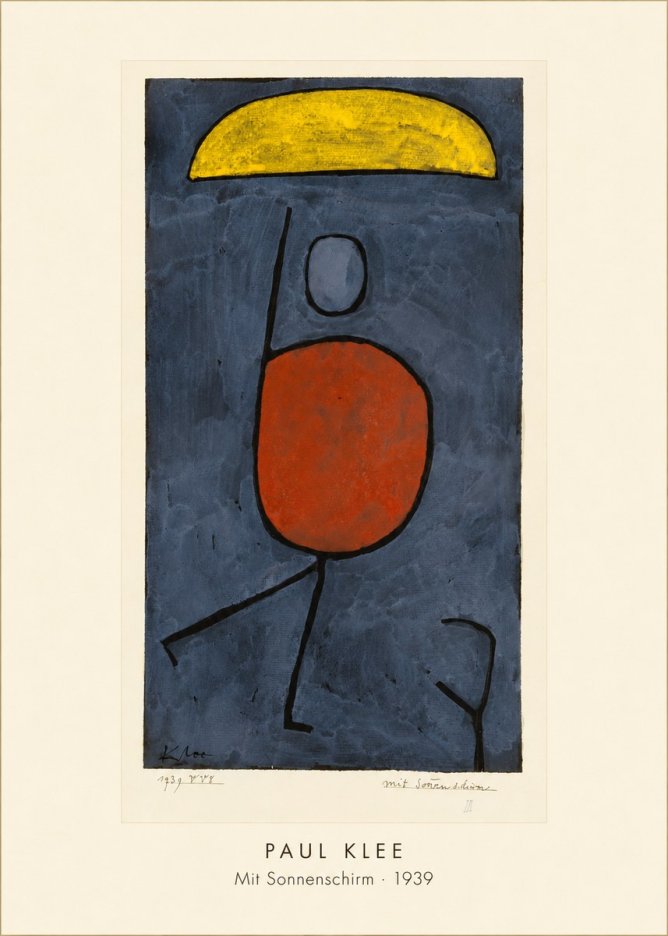 Paul Klee Mit Sonnenschirm No4 - Affiche