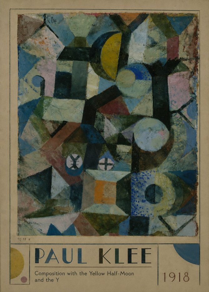 Paul Klee Composition with the Yellow Half-moon and the Y No1 - Affiche