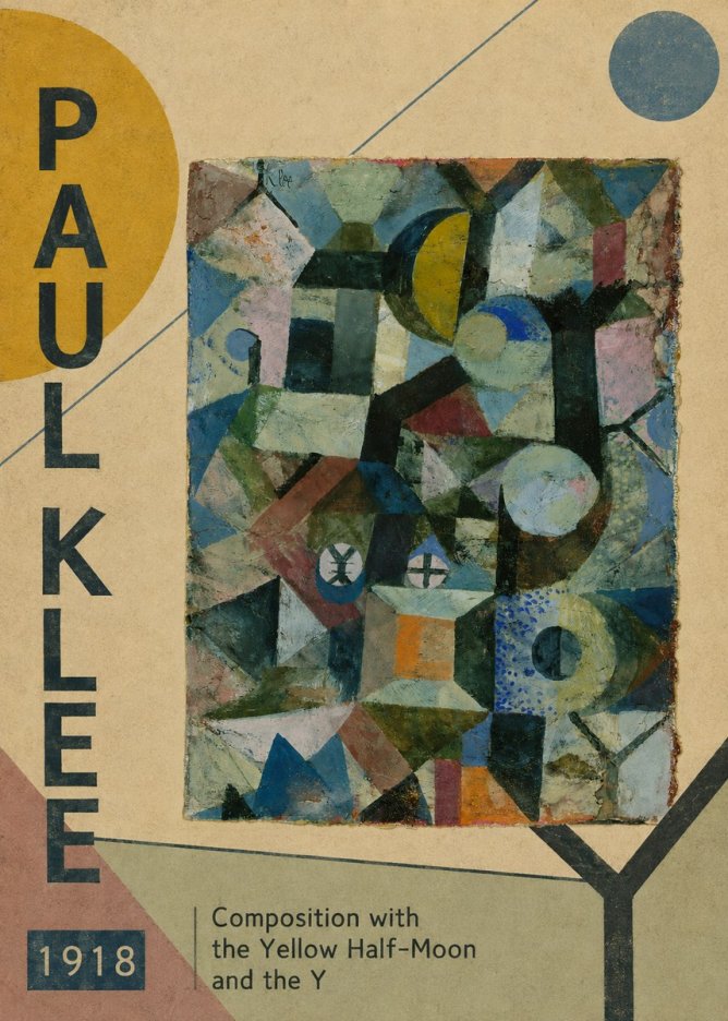 Paul Klee Composition with the Yellow Half-moon and the Y No3 - Affiche