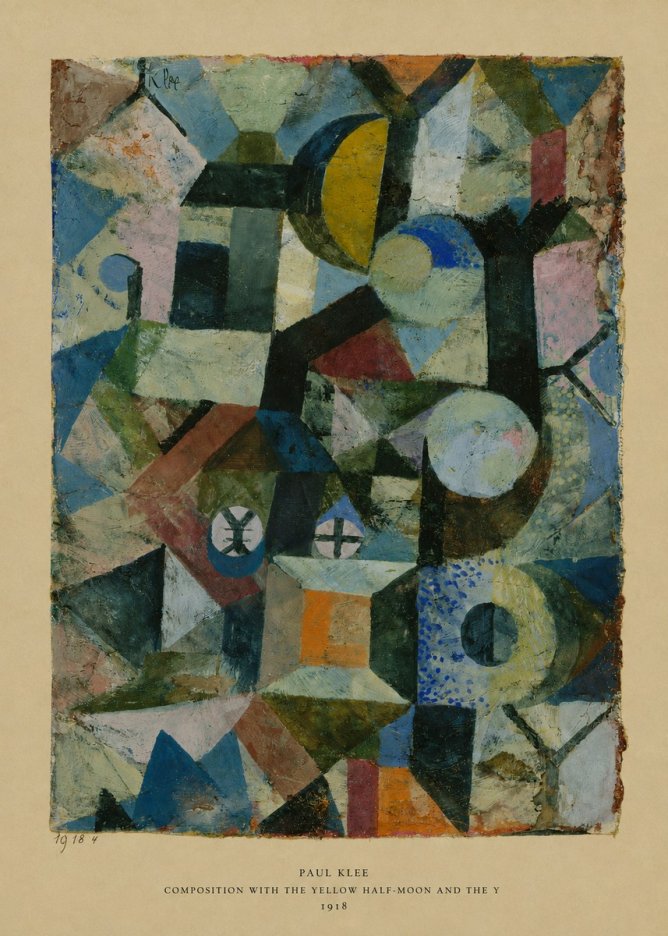 Paul Klee Composition with the Yellow Half-moon and the Y No6 - Affiche
