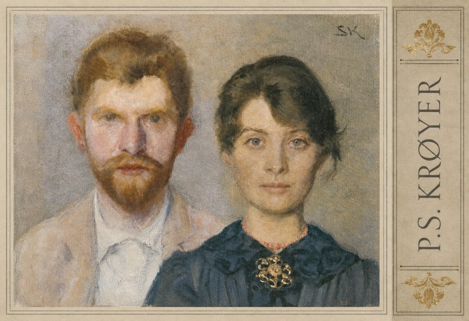 P.S. Krøyer Self-portrait with Marie Krøyer No2 - Affiche