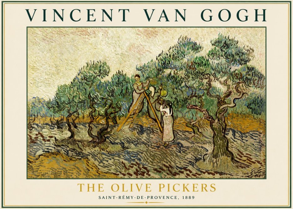 Van Gogh The Olive Pickers II No3 - Affiche