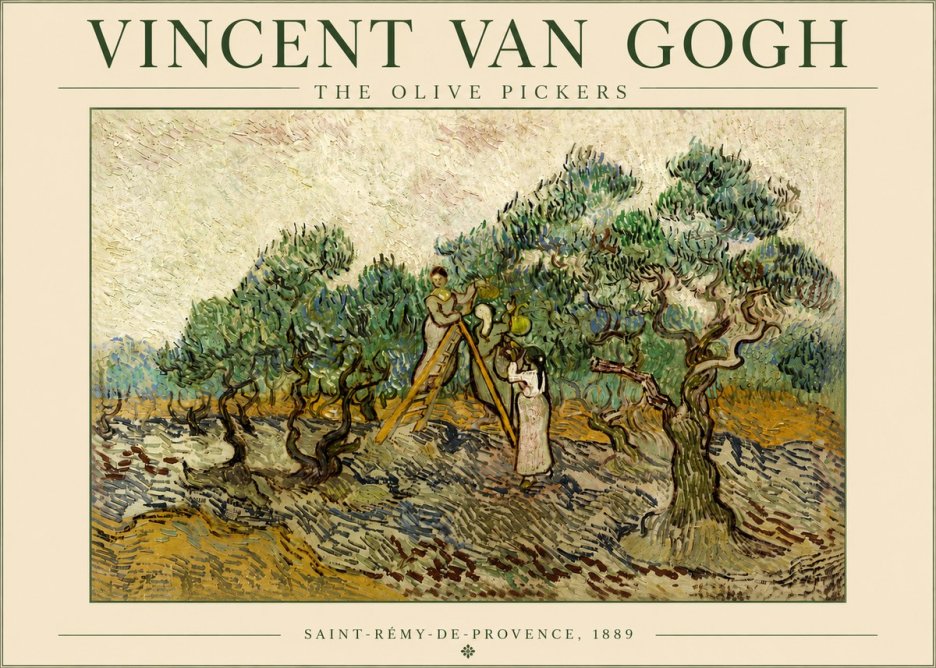 Van Gogh The Olive Pickers II No4 - Affiche