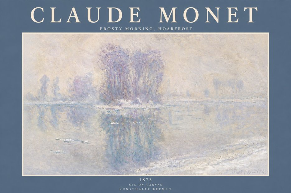 Monet Frosty Morning, Hoarfrost No3 - Affiche