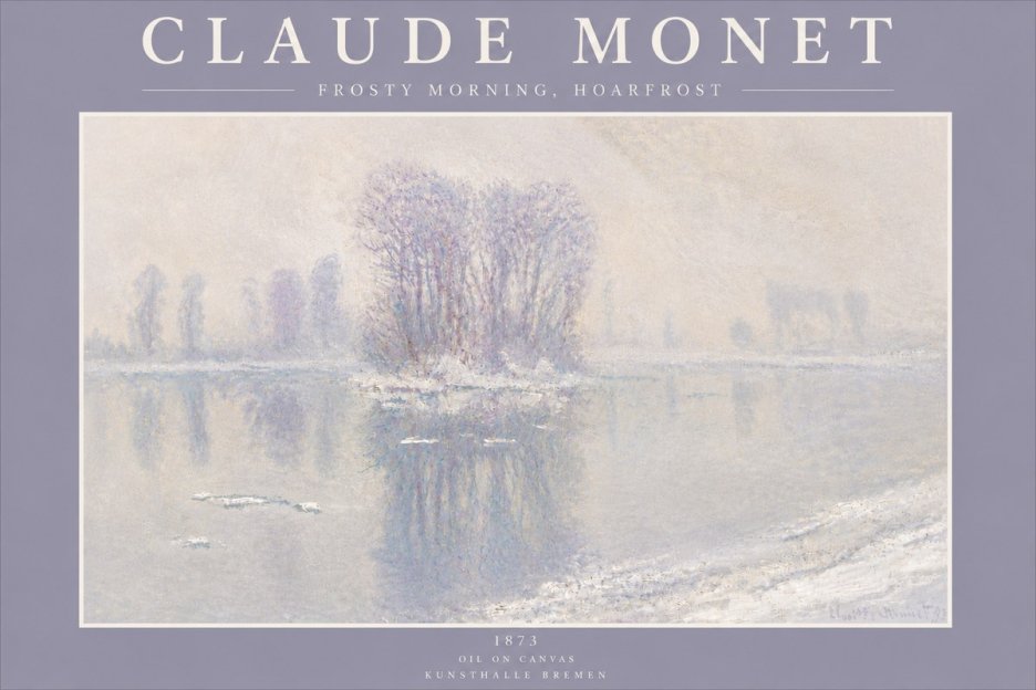 Monet Frosty Morning, Hoarfrost No5 - Affiche