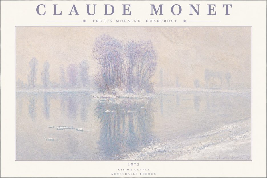 Monet Frosty Morning, Hoarfrost No6 - Affiche
