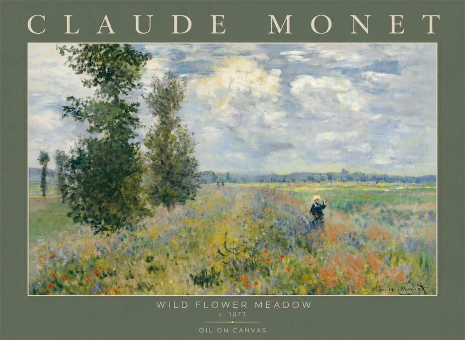 Monet Wild Flower Meadow No2 - Affiche