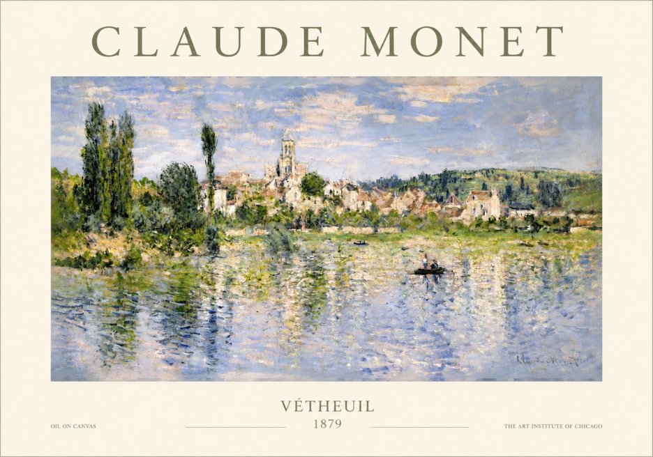 Monet Vétheuil No3 - Affiche