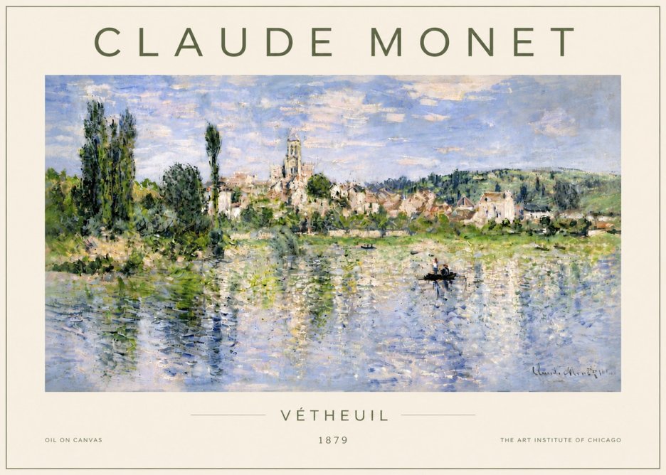 Monet Vétheuil No5 - Affiche