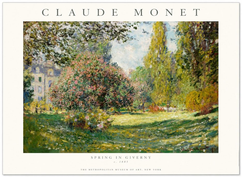 Monet Spring in Giverny No1 - Affiche